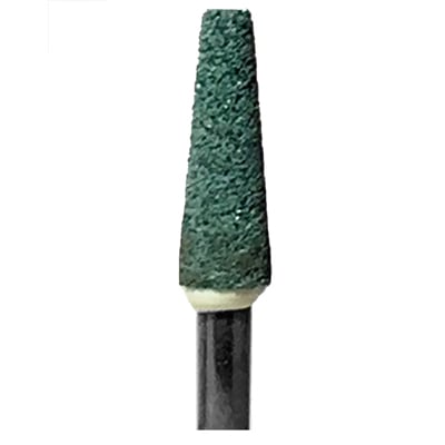 BesQual FG Shank Green Grinding Stone FG-TC1 (Taper) 12/Pk. Silicone Carbide. Excellent Finishing