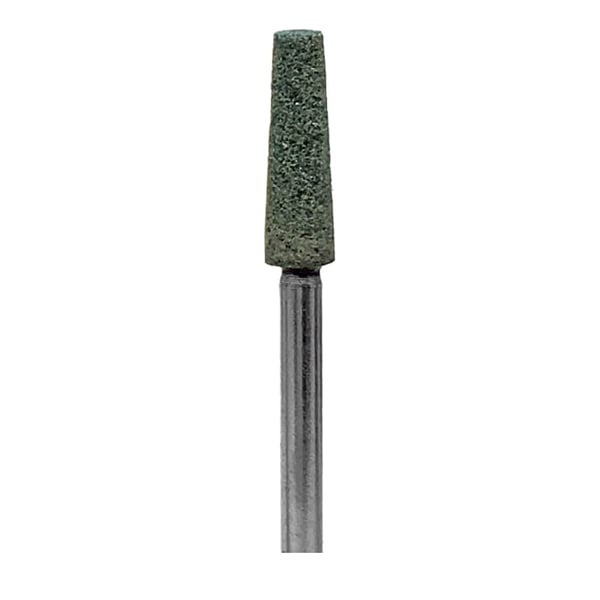 BesQual Green HP Mounted Grinding Stone G020 - Flat End Taper 100/Pk. Excellent for fast