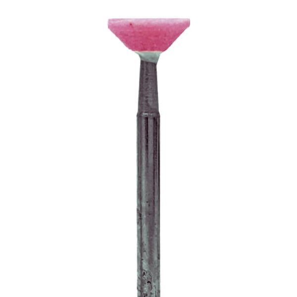 BesQual Pink (A.O.) HP Mounted Grinding Stone P042 - Inverted Cone 100/Pk. Fine Finishing
