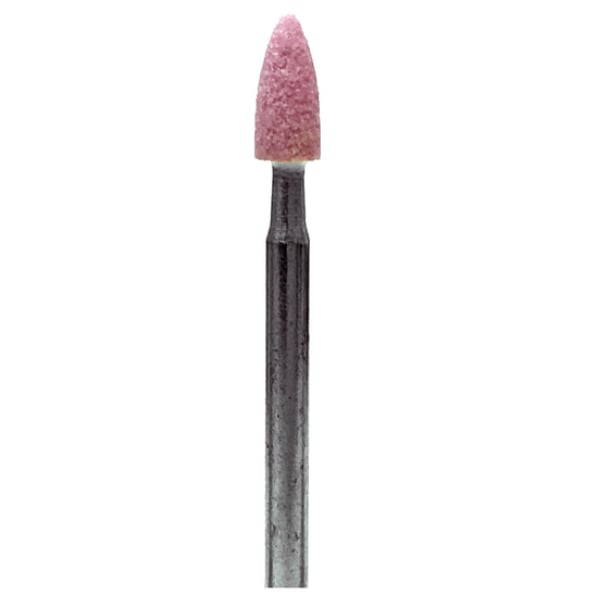 BesQual Pink (A.O.) HP Mounted Grinding Stone P030 - Flame 100/Pk. Fine Finishing for precious