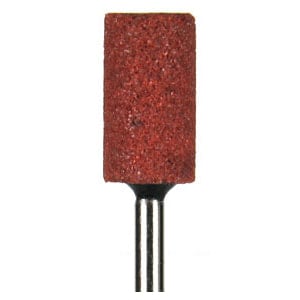BesQual Coral/Red HP Mounted Grinding Stone C059 - Barrel 100/Pk. Coarse. Great for finishing