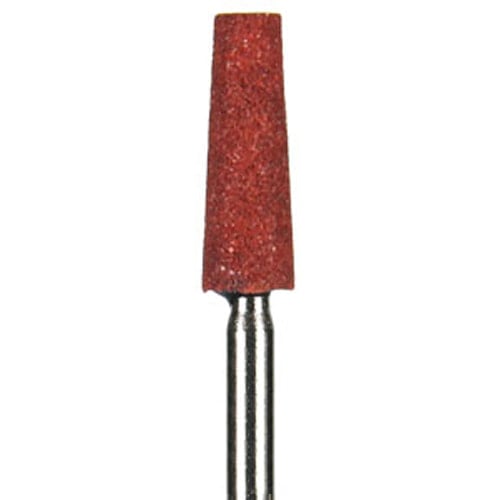 BesQual Coral/Red HP Mounted Grinding Stone C020 - Taper 100/Pk. Coarse. Great for finishing