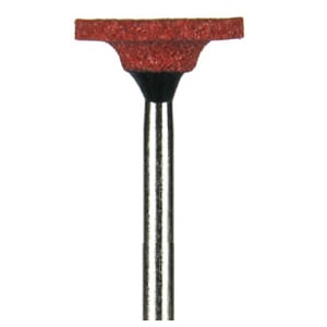 BesQual Coral/Red HP Mounted Grinding Stone C011 - Wheel 100/Pk. Coarse. Great for finishing