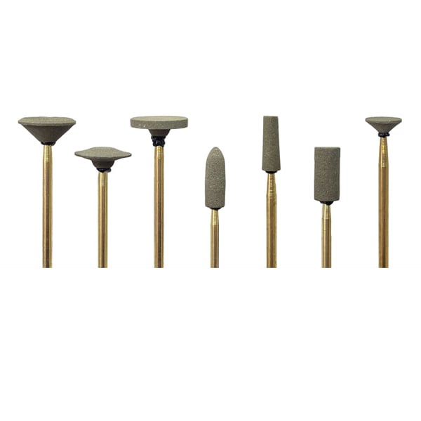 BesQual ZIR-DKIT Zirconia Diamond Abrasive Stones Kit, 7 Shapes/Kit. HP shank, fine grit premium