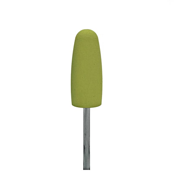 BesQual Silicon Acrylic Polisher SP-Fine / High Luster, Yellow, 24 x 10 mm, 10/Pk. Round end