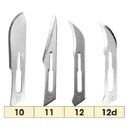 BesQual #12 Stainless Steel Surgical Scalpel Blade, 100/Pk. Sterile, single-use