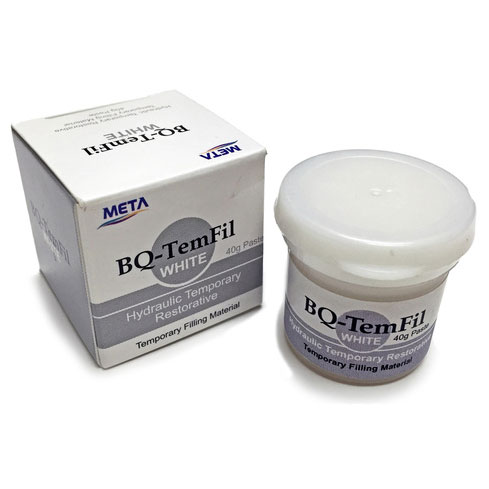 BQ-TemFil Temporary Filing Material - WHITE Paste, 40 Gm. Jar. Hydraulic Temporary Restorative