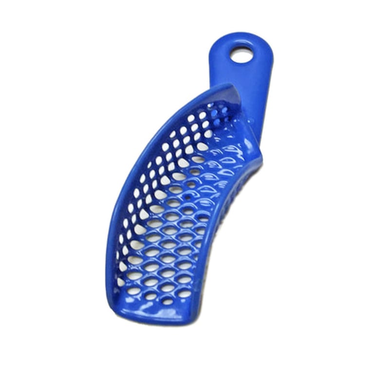 BTray Metal Perforated Impression Trays, Resin Coated, Upper Left / Lower Right Quadrant, 12/Pk
