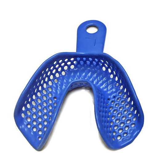 BTray Metal Perforated Impression Trays, Resin Coated, Large Lower Arch, 12/Pk. Resin Coated