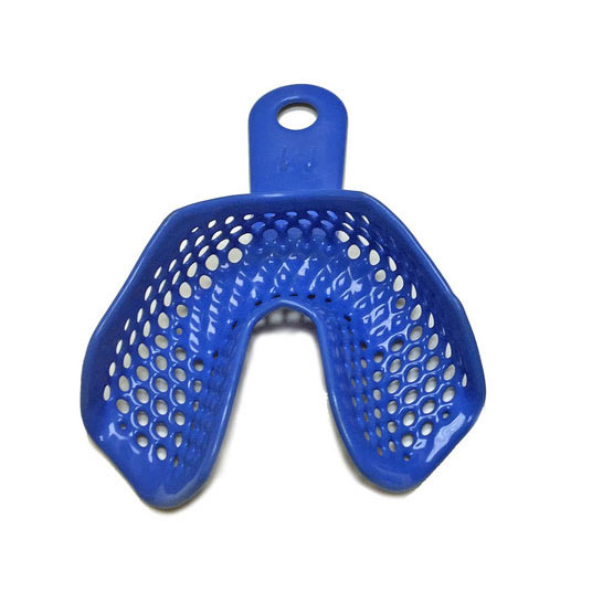 BTray Metal Perforated Impression Trays, Resin Coated, Medium Lower Arch, 12/Pk. Resin Coated