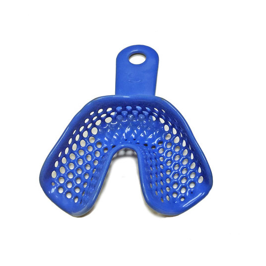BTray Metal Perforated Impression Trays, Resin Coated, Small Lower Arch, 12/Pk. Resin Coated