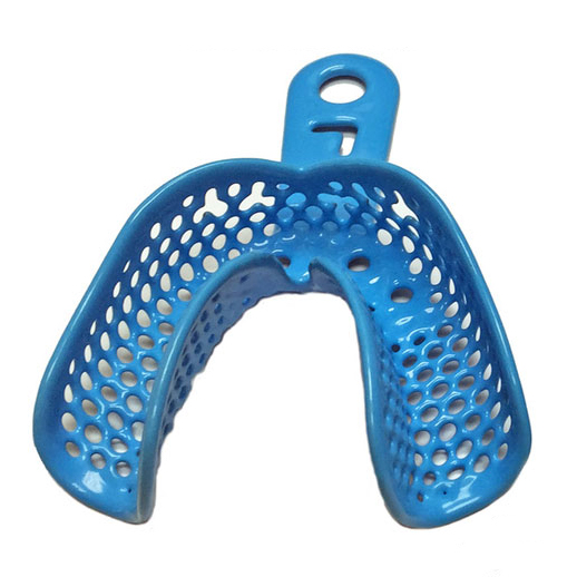 CTrays Resin Double Coated Impression Trays - Full (Large) Lower Arch, Blue 12/Pk. Large