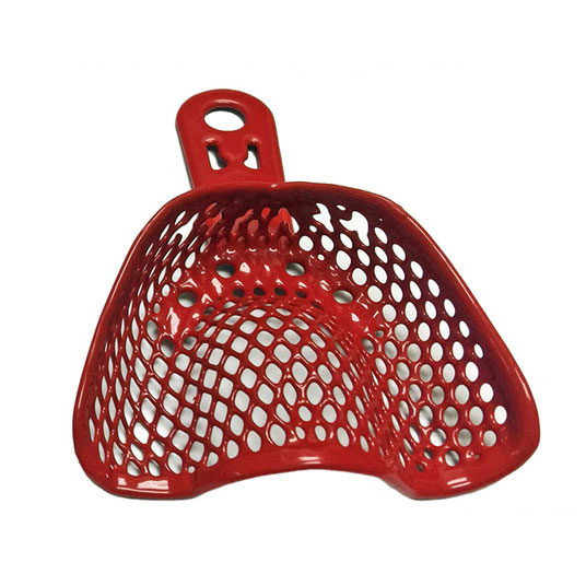 CTrays Resin Double Coated Impression Trays - Medium Upper Arch, Red 12/Pk. Large Hole/Perforated