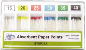 Meta Absorbent Paper Points - XX-Fine, Color Code