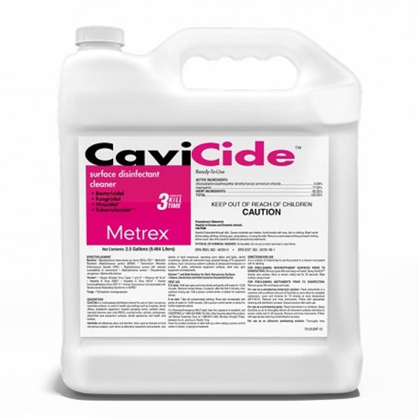 CaviCide Surface Disinfectant / Decontaminant Cleaner, 2.5 Gallons. Ready-to-use