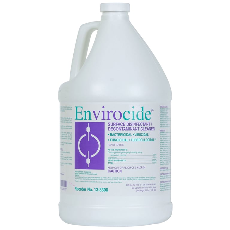 Envirocide RTU Disinfectant Gallon Refill, 1/Pk. Convenient, ready-to-use surface disinfectant