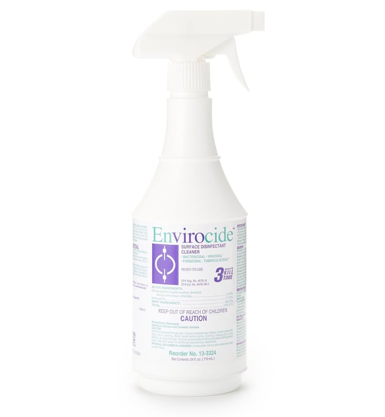 Envirocide 24 oz RTU Disinfectant Spray Bottle, 1/Pk. Convenient, ready-to-use surface