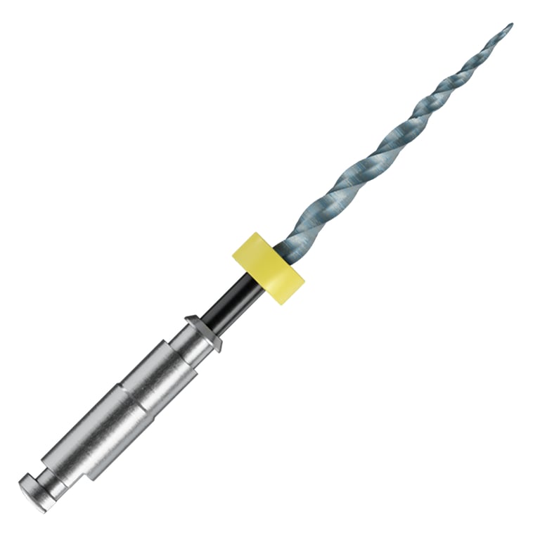 MicroMega MM Taper NiTi Rotary File SX, .04 Taper, 19mm, Sterile, 6/Pk. Yellow stop