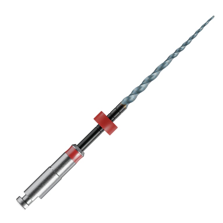 MicroMega MM Taper NiTi Rotary File F2, .08 Taper, 21mm, Sterile, 6/Pk. Red stop and ring