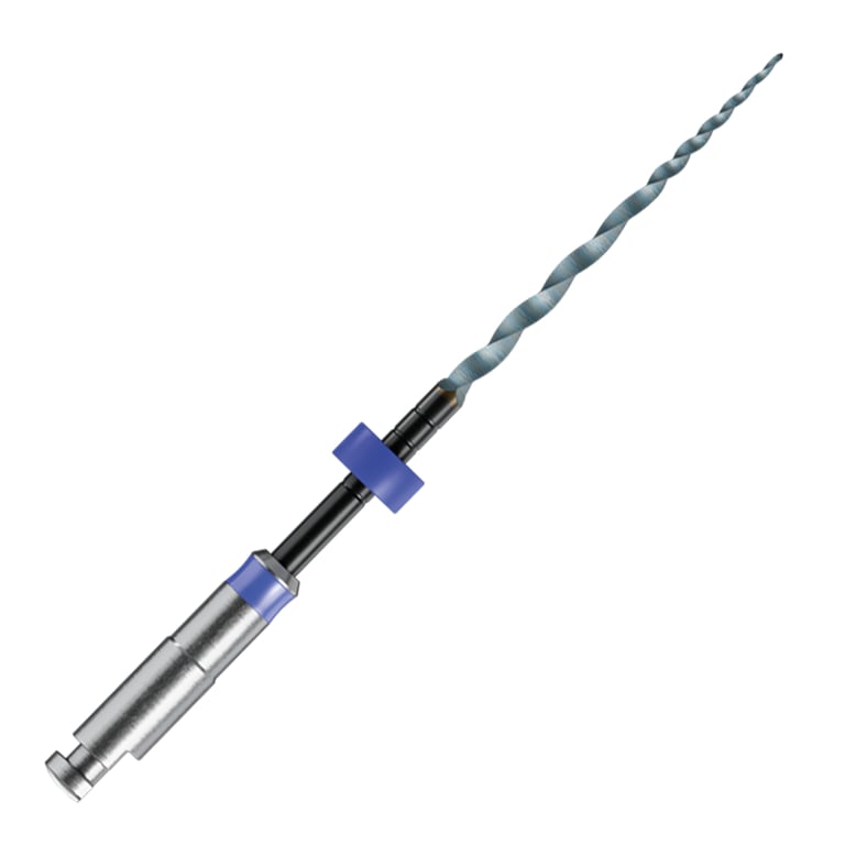 MicroMega MM Taper NiTi Rotary File F3, .09 Taper, 21mm, Sterile, 6/Pk. Blue stop and ring