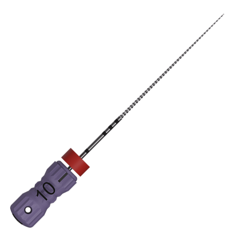 MicroMega MM 21mm Stainless Steel K-File, #10 Purple, 6/Pk. Endodontic files designed