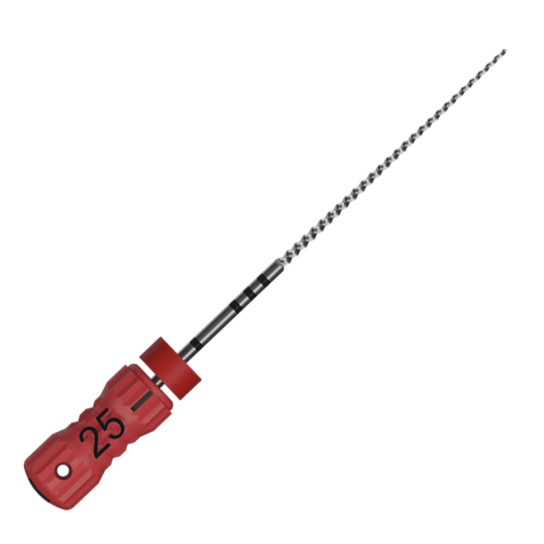 MicroMega MM 21mm Stainless Steel K-File, #25 Red, 6/Pk. Endodontic files designed