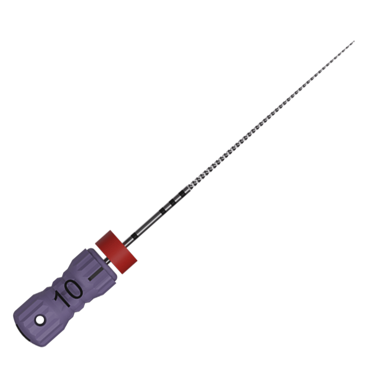MicroMega MM 25mm Stainless Steel K-File, #10 Purple, 6/Pk. Endodontic files designed