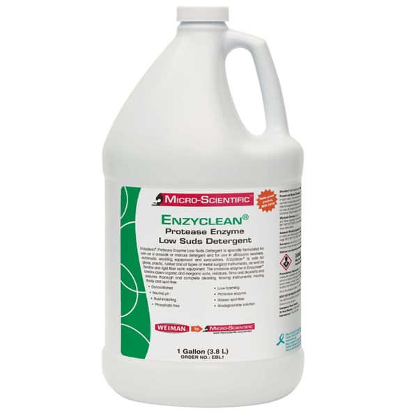 Enzyclean Protease Enzyme Low Suds Detergent, 1 Gallon, concentrated. Specially formulated for use