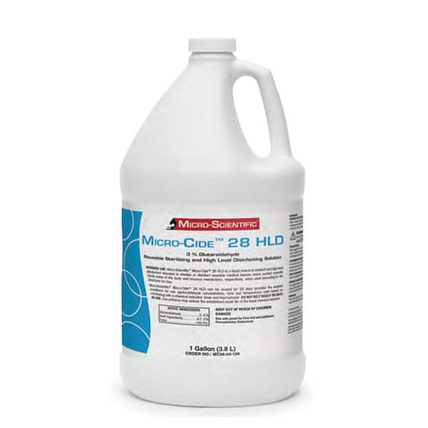 Micro-Cide 28 HLD 28-Day Disinfectant. 3.0% Glutaraldehyde Reusable Sterilizing and High-Level