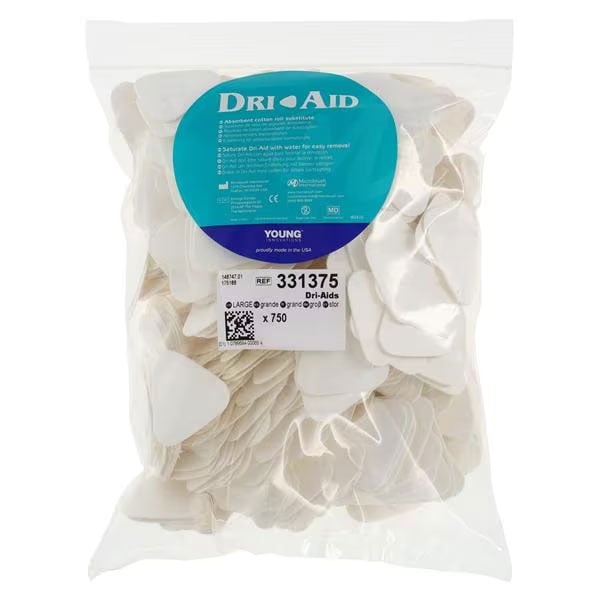 Dri-Aids Large, Plain Cotton Roll Substitute, Bag of 750. #331375