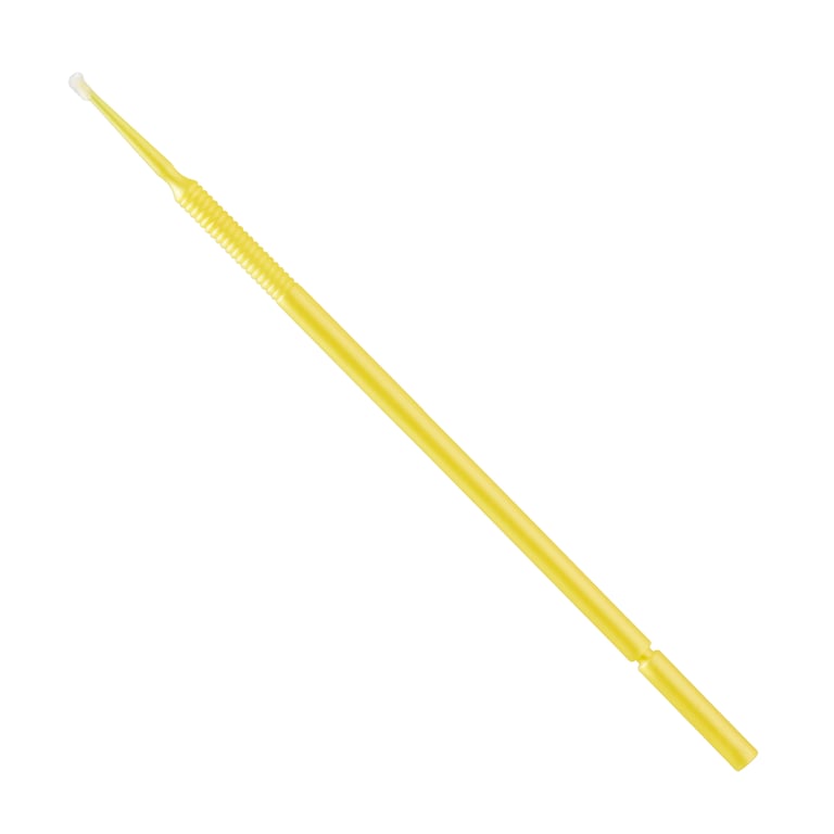 Microbrush Plus Micro-Applicators, Fine, Yellow, 400/Pk. With a stiff head designed for scrubbing