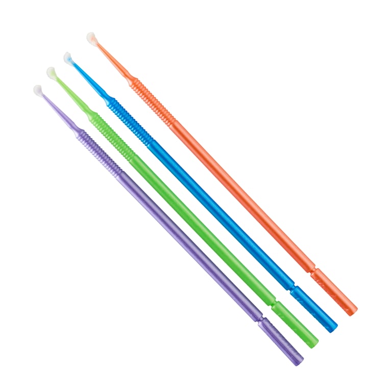 Microbrush Plus Micro-Applicators, Regular, Assorted, 400/Pk. With a stiff head designed