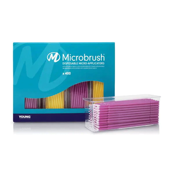 Microbrush Plus Micro-Applicators, Fine, Yellow & Pink, 400/Pk. With a stiff head designed