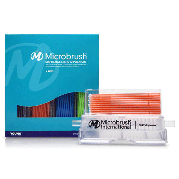 Microbrush Plus Micro-Applicators with Dispenser, Regular, Assorted, 400/Pk. Dispenser series, kit