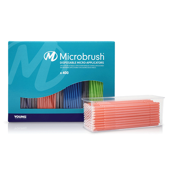Microbrush Plus Micro-Applicators, Regular, Assorted, 400/Pk. With a stiff head designed