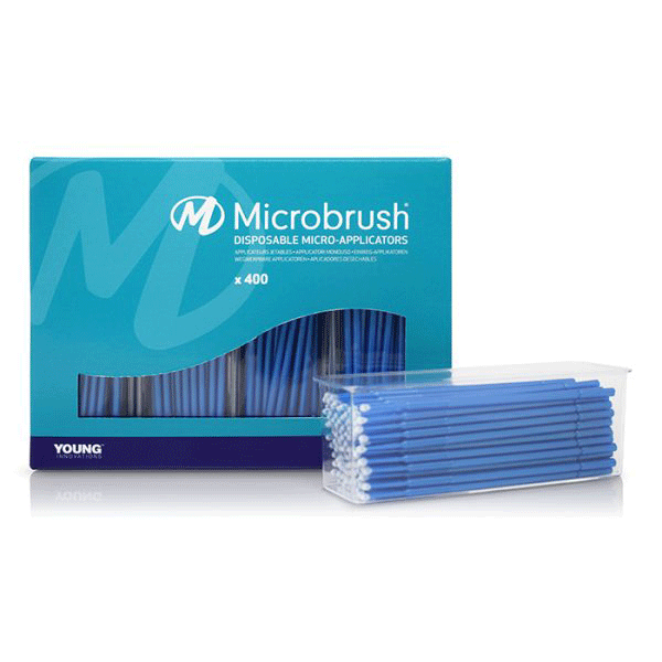 Microbrush Plus Micro-Applicators, Regular, Blue, 400/Pk. With a stiff head designed for scrubbing