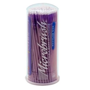Microbrush Tube Series, Regular, Purple micro-applicators. Tube of 100 applicators