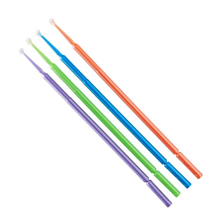 Microbrush Tube Series, Regular tip (Blue, Green, Peach, Purple) micro-applicators. 400