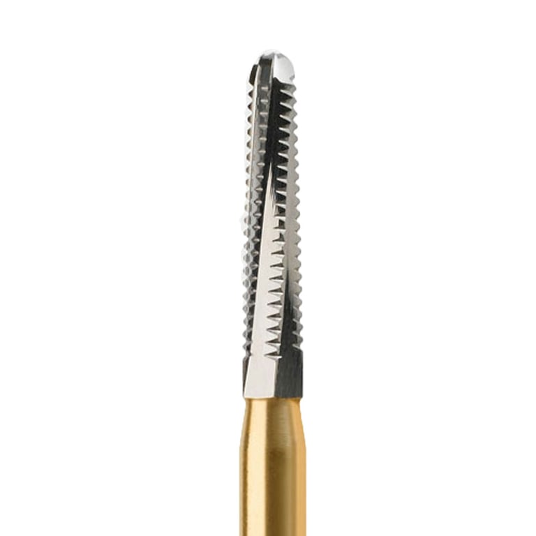 CrownKing FG #856-016 Round End Taper Hi-Performance Crown Prep Carbide Bur, 25/Pk. Head diameter