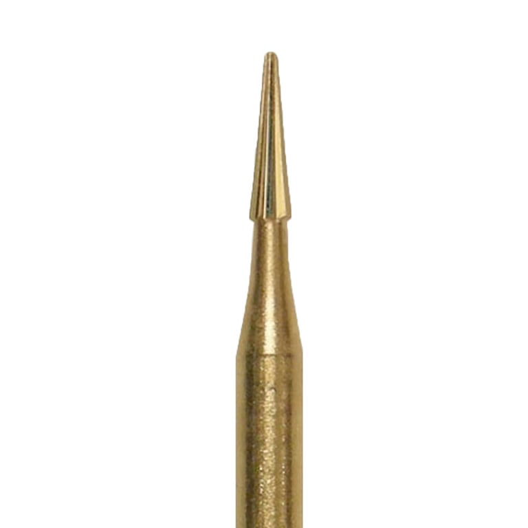 NeoBurr FG #EF4 Esthetic Finisher (Safe End) Carbide Bur, 25/Pk. Head diameter: 1 mm. Length: 4.2