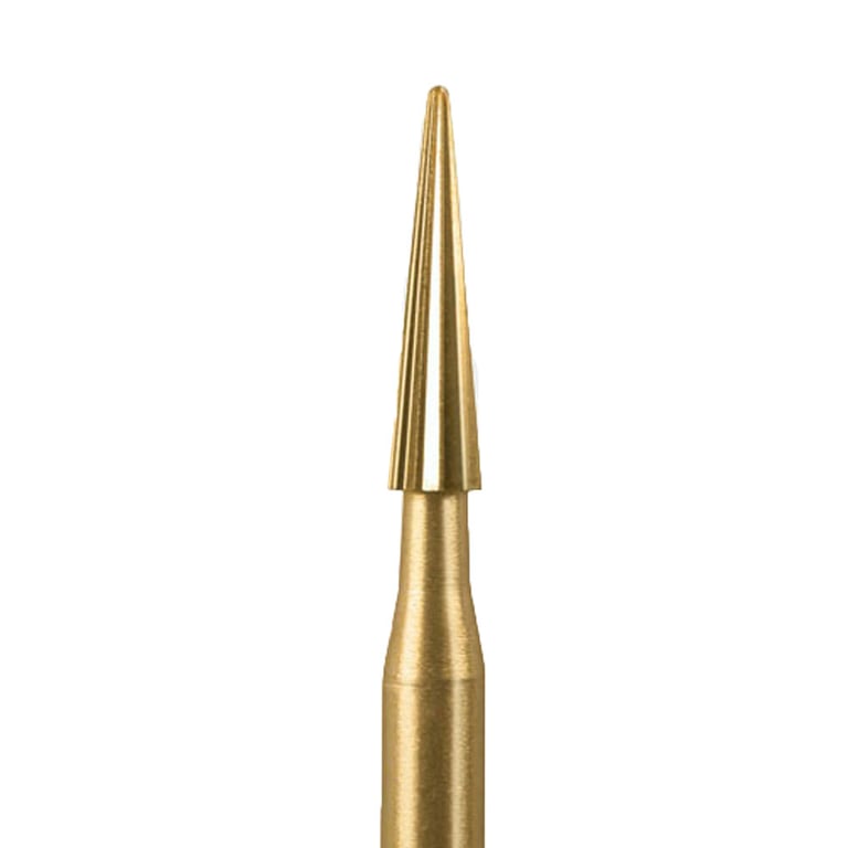 NeoBurr FG #EF6 Esthetic Finisher (Safe End) Carbide Bur, 25/Pk. Head diameter: 1.4 mm. Length: 6