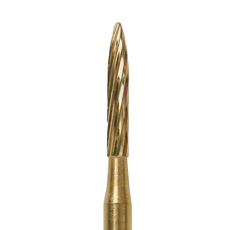 NeoBurr Sterile FG #H48L12 Flame Shaped 12 Blade Trimming and Finishing Carbide Bur, 25/Pk