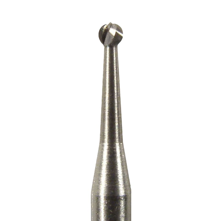 NeoBurr Sterile HP #4 Round Carbide Bur, 10/Pk. Head diameter: 1.4 mm. Length: 1.1 mm. Overall