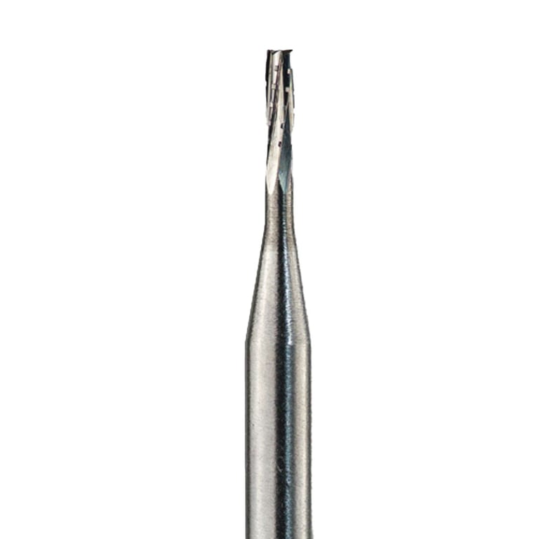 NeoBurr Sterile HP #557 Straight Fissure Crosscut Carbide Bur, 10/Pk. Head diameter: 1 mm. Length