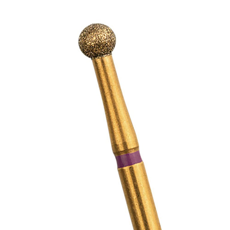 NeoDiamond FG #0123, Zirconia Adjuster, Ball Shaped Disposable Diamond Bur, 25/Pk