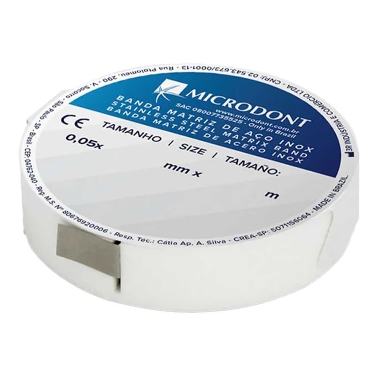 Microdont Stainless Steel Matrix Band 0.05 x 5mm - Single 5m Roll
