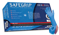Safegrip Latex gloves: Non-Sterile, Powder-Free, Textured Fingertips, Extra-Thick (SG-375-S)