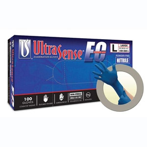 UltraSense EC Nitrile glove: Non-Sterile, Powder-free, Textured, Beaded Extended Cuff (USE-880-S)