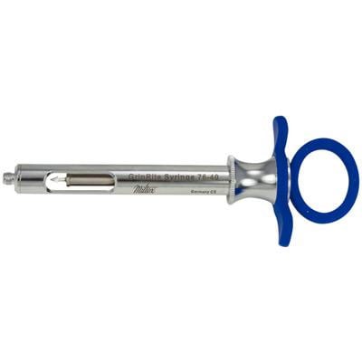 Miltex GripRite Metric Petite Aspirating Syringe with Blue Silicone Grips, Cook-Waite, Single