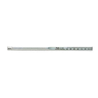 Miltex Octagonal Cone Socket Mirror Handle, Stainless Steel, Single End with Built-in 35 mm Ruler